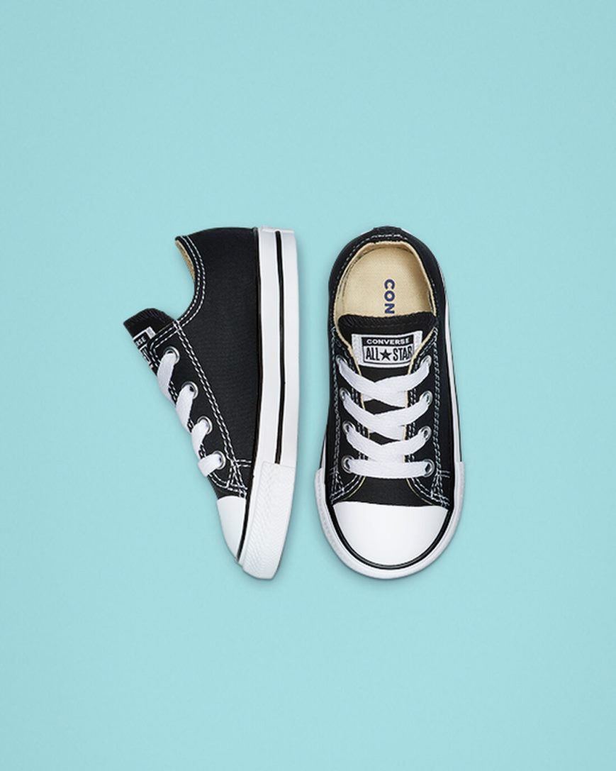 Tenis Converse Chuck Taylor All Star Classicos Cano Baixo Menina Pretas | PT G053974